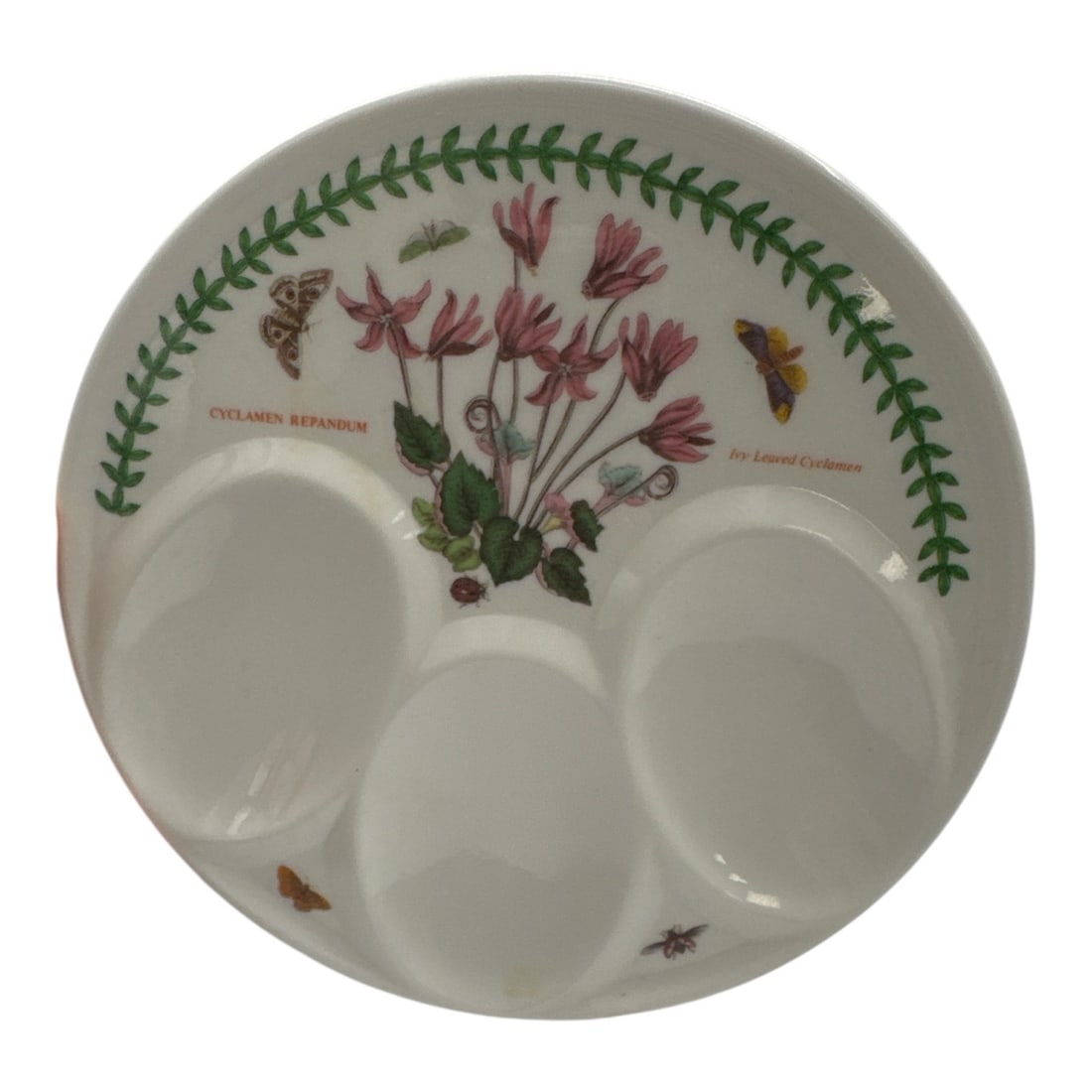 Botanical Porcelain Divided Dish with Floral Decoration (1 of 2)