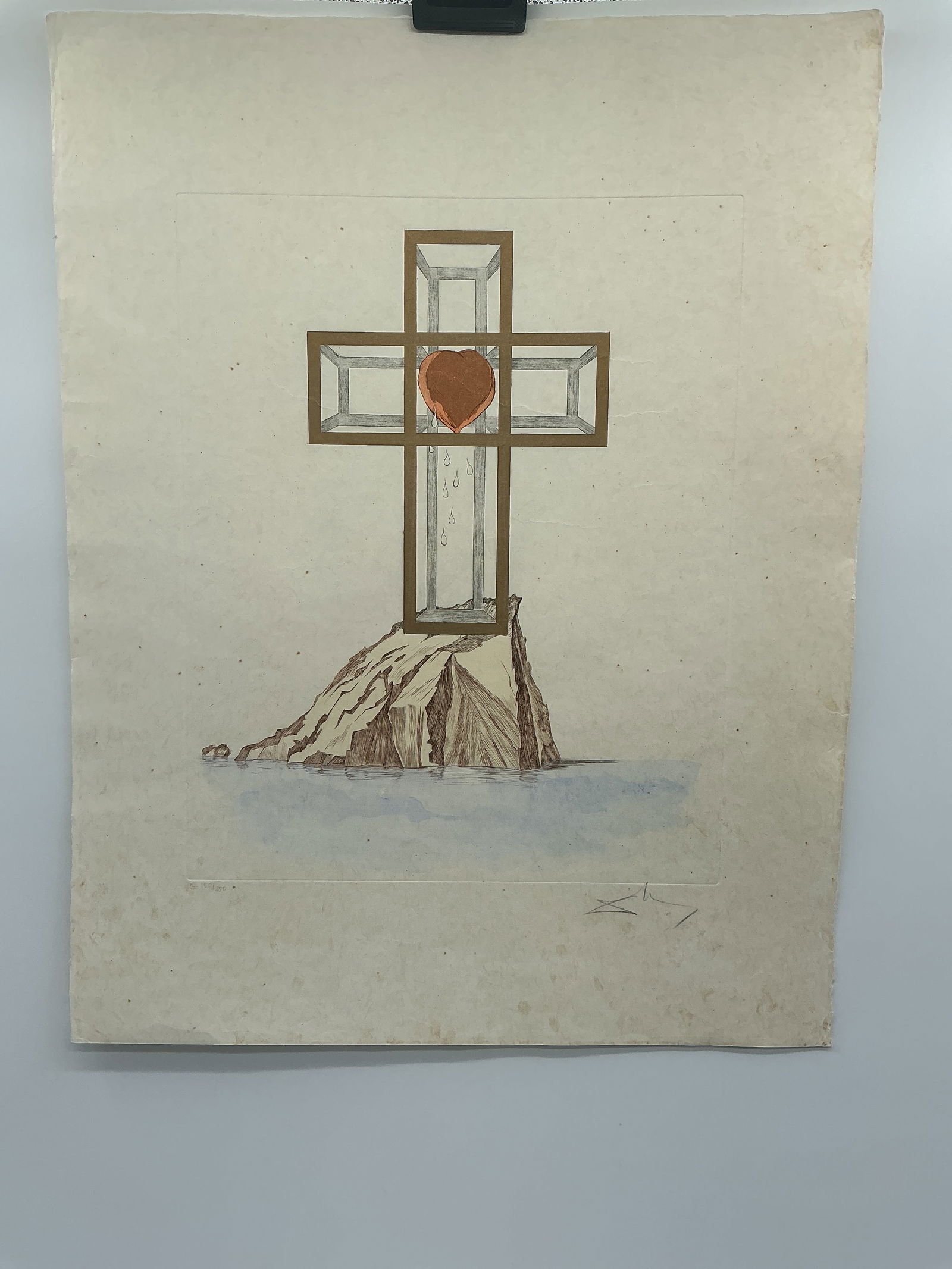 After Salvador Dali Lithograph: Description: Reproduction of the original Dali oil painting. Facsimile signed Medium: Lithograph Dimensions H 29in x L 22.5in