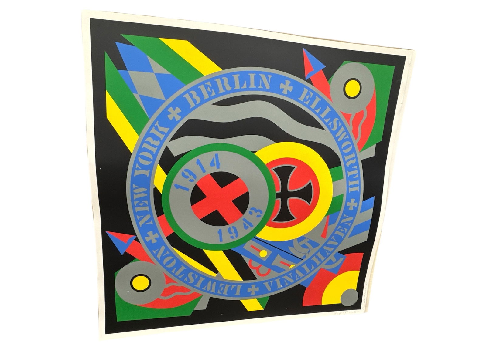 Robert Indiana The Hartley Elegies–KvF X Signed Graphic Art Print w/ COA: This large-scale contemporary graphic art print is by acclaimed American artist Robert Indiana and is titled The Hartley Elegies – KvF X. The composition showcases Indiana’s signature visu