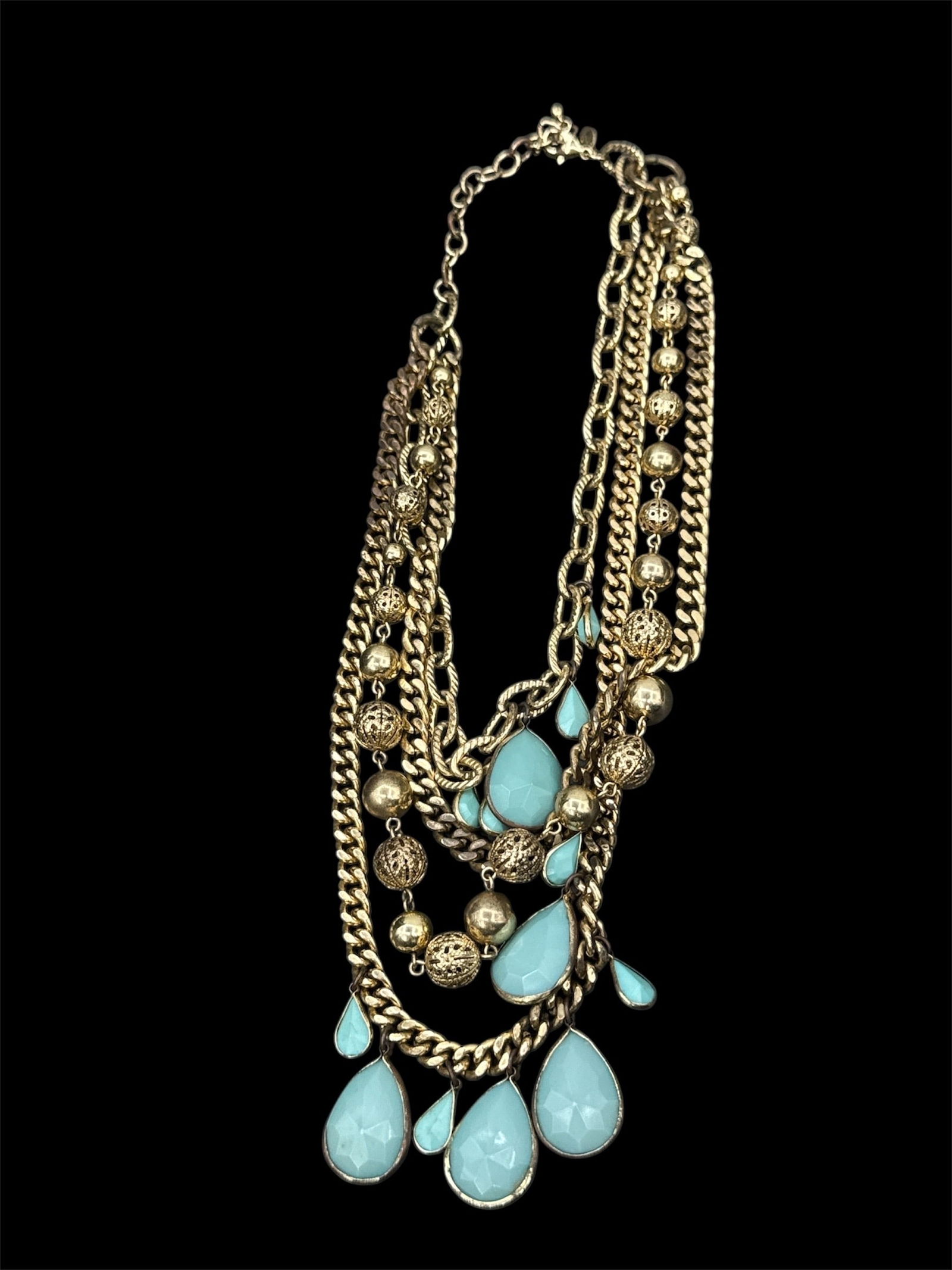 Multi-Layer Statement Bib Necklace - 3