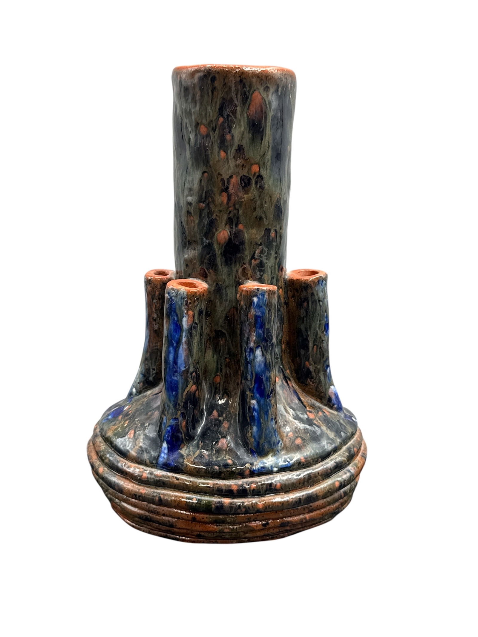 Glazed Art Pottery Vase With Drip Finish (1 of 5)