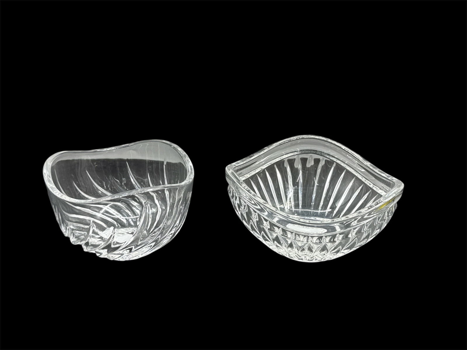 Pair of Cut Crystal Serving Bowls in Two Sizes (1 of 3)