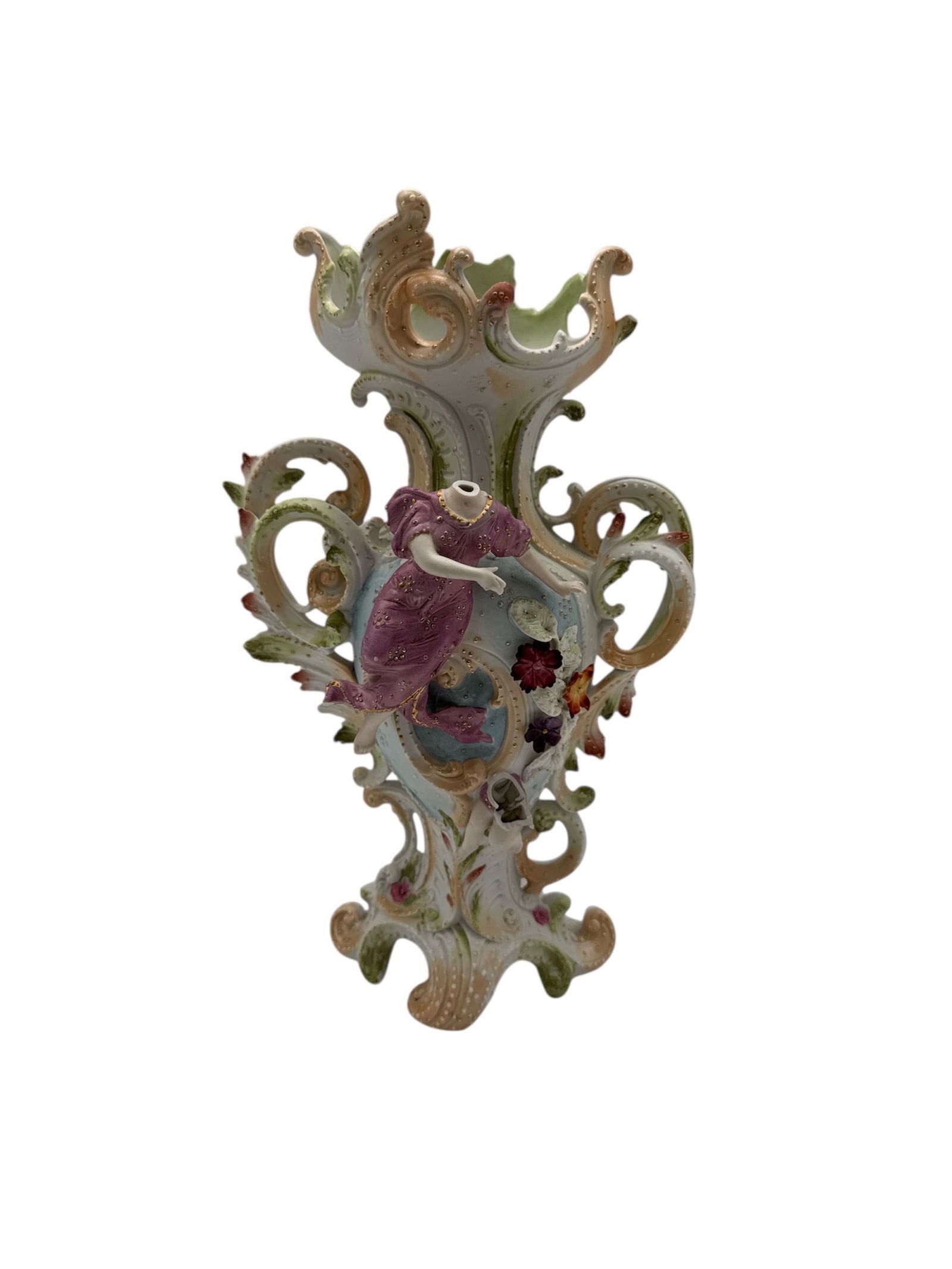 German Porcelain Figural Vase (1 of 3)
