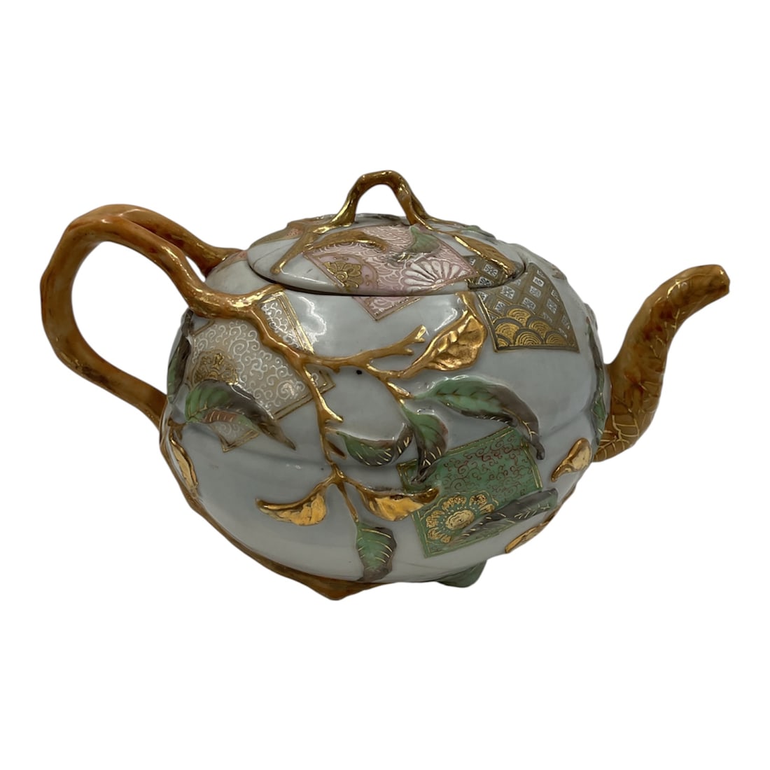 Japanese Style Hand Painted Porcelain Teapot with Meissen Mark (1 of 4)