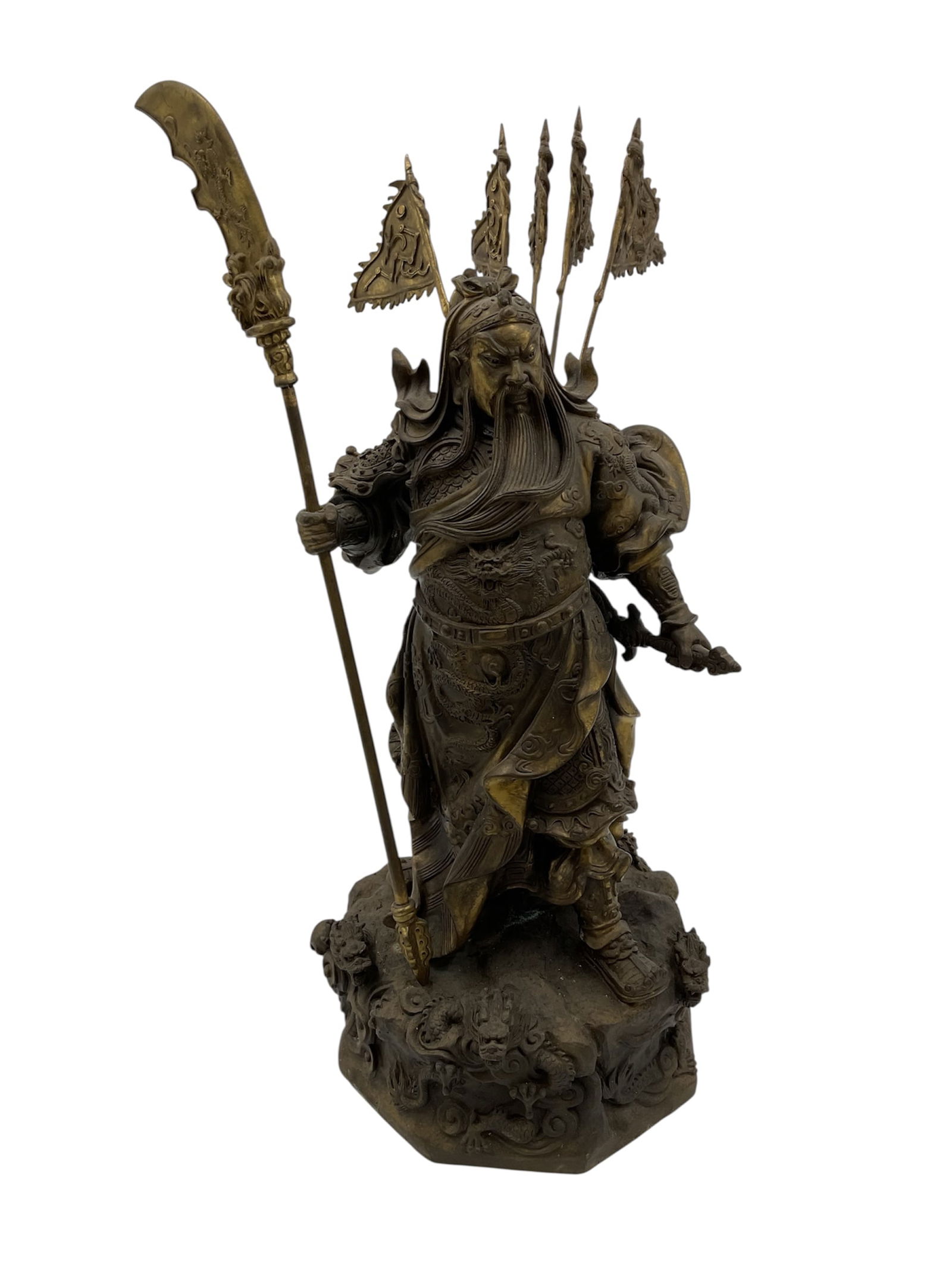 Antique Bronze Statue of Guan Yu (1 of 5)
