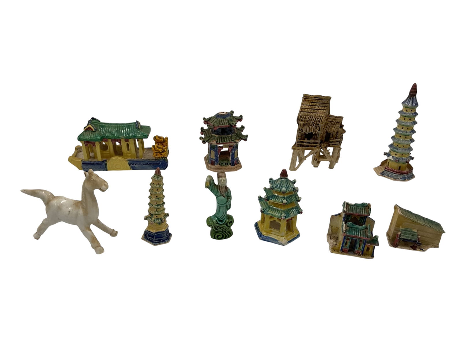 Vintage Miniature Chinese Ceramic Village Figurines (1 of 5)