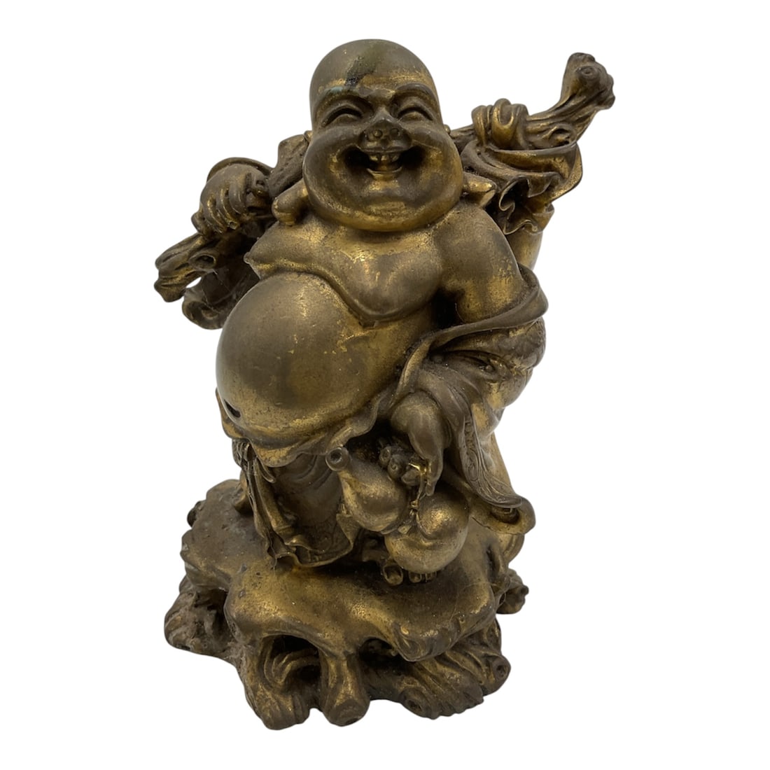 Bronze Laughing Buddha Budai Maitreya Statue (1 of 4)