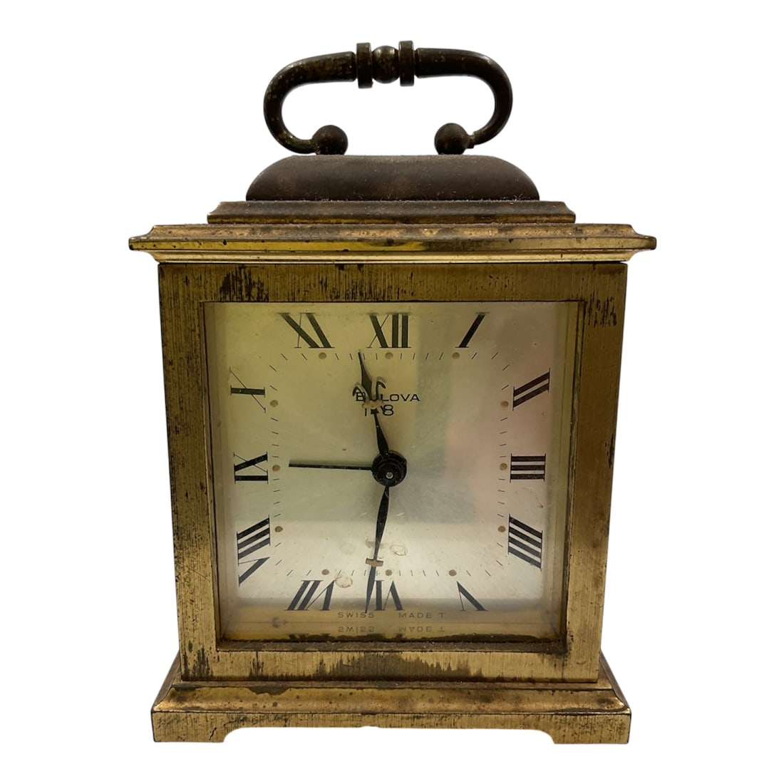 Vintage Bulova 8 Day Brass Carriage Clock Model G 2251 (1 of 4)