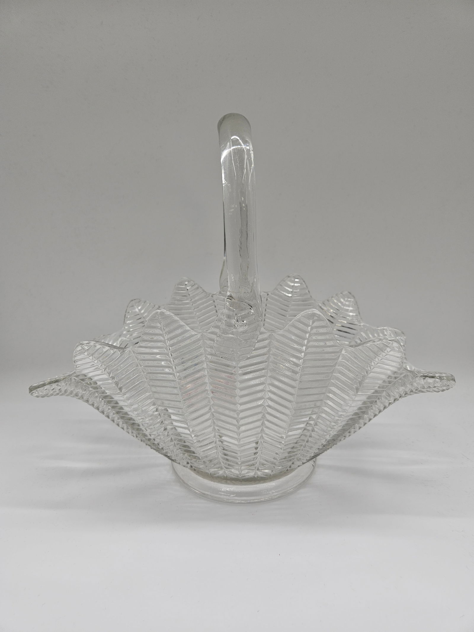 Clear Glass Basket with Handle (1 of 6)