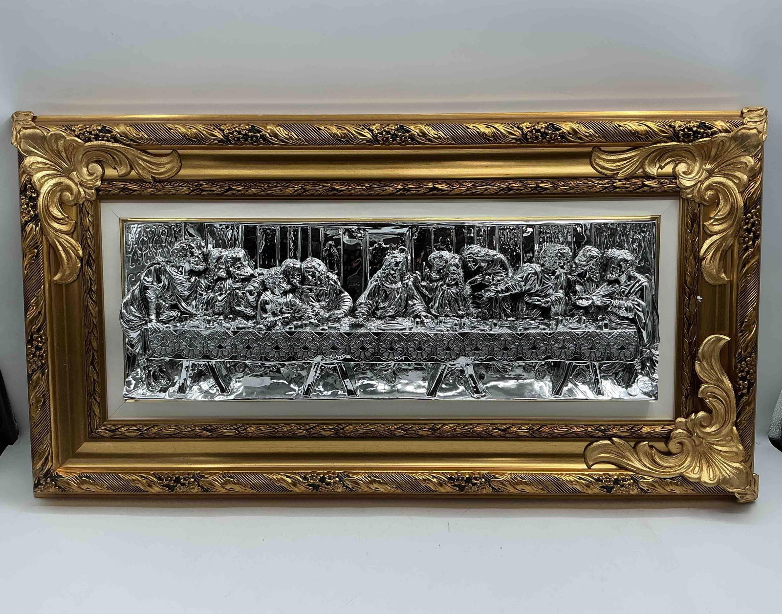 Made in Italy Silver Tone Last Supper Relief Plaque (1 of 5)