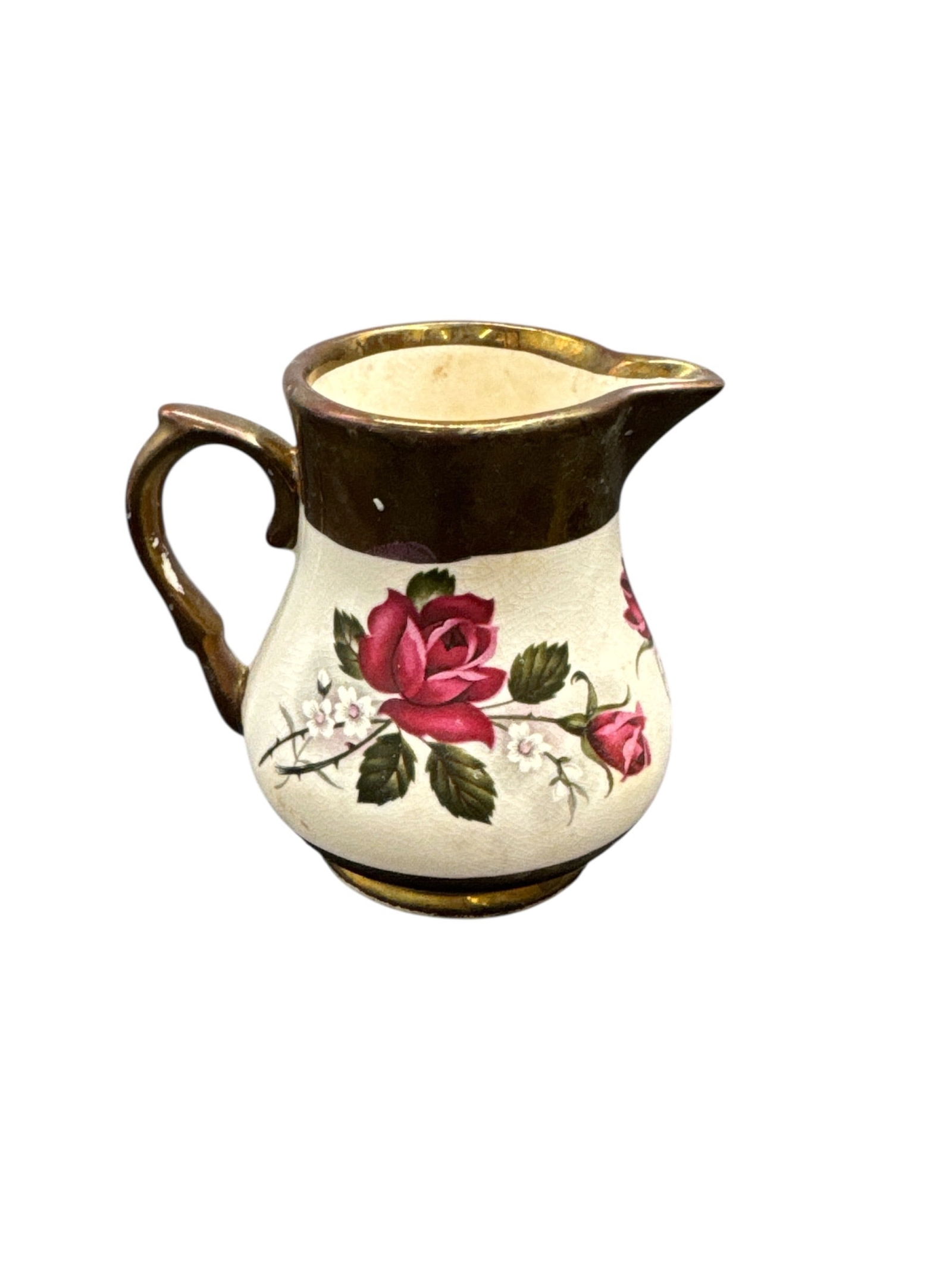 Wade England Ceramic Creamer with Hand Painted Rose Decoration (1 of 4)