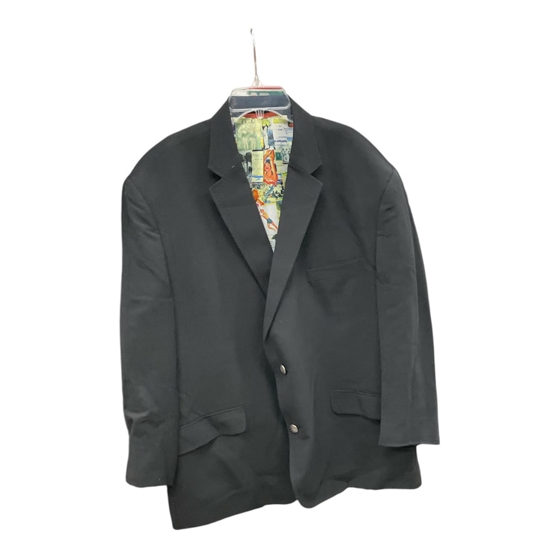 Robert Graham Mens Wool Blend Blazer with Graphic Lining Size 48 (1 of 6)