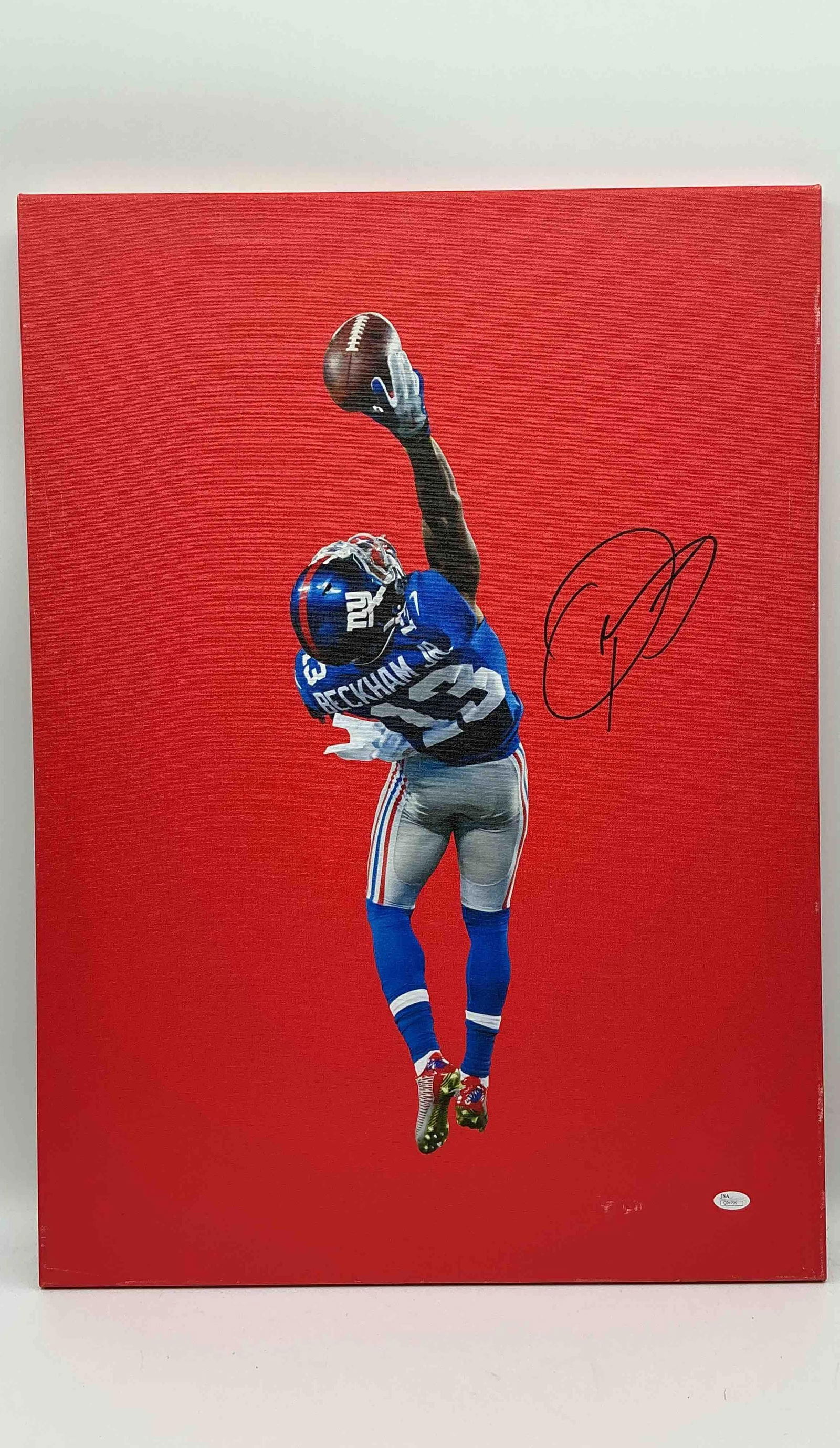 Odell Beckham Jr. One-Handed Catch Autographed Canvas (1 of 6)