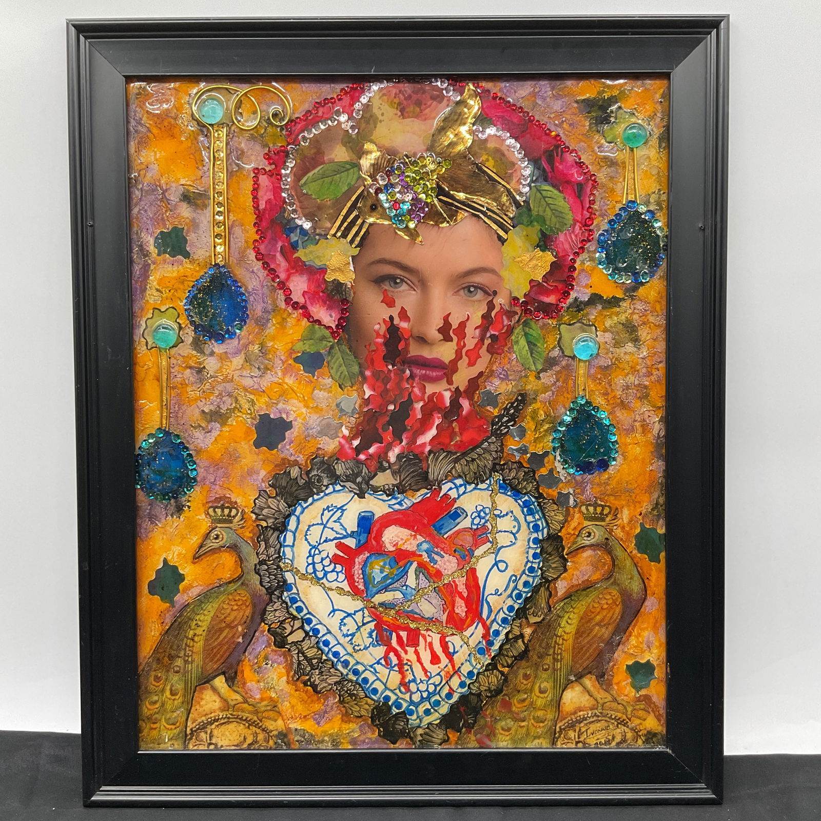 "Fix my Broken Heart with Gold" by Ivonne Krantz (Panama, 1954) Mixed Media Eco Friendly Art (1 of 4)