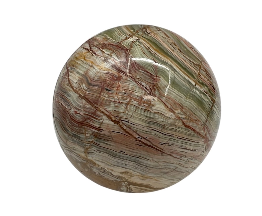 Spherical Stone or Petrified Wood Paperweight (1 of 2)