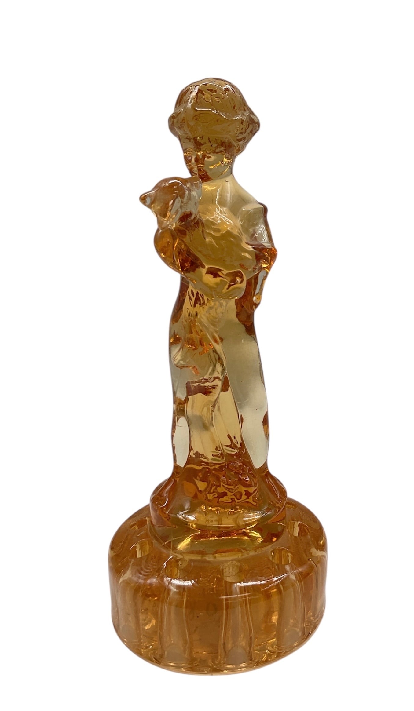 Cambridge Glass "Draped Lady" flower frog (1 of 4)