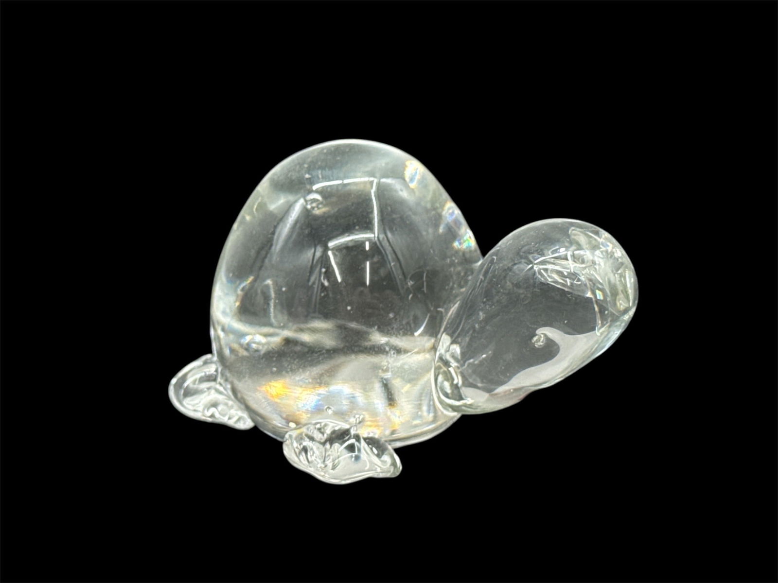 Clear Glass Turtle Figurine (1 of 3)