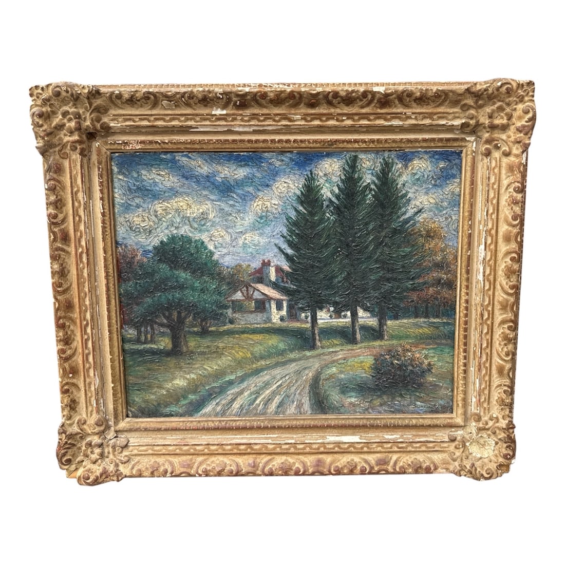 Sulamith Sokolsky: Post-Impressionist Landscape with Cottage (1 of 4)