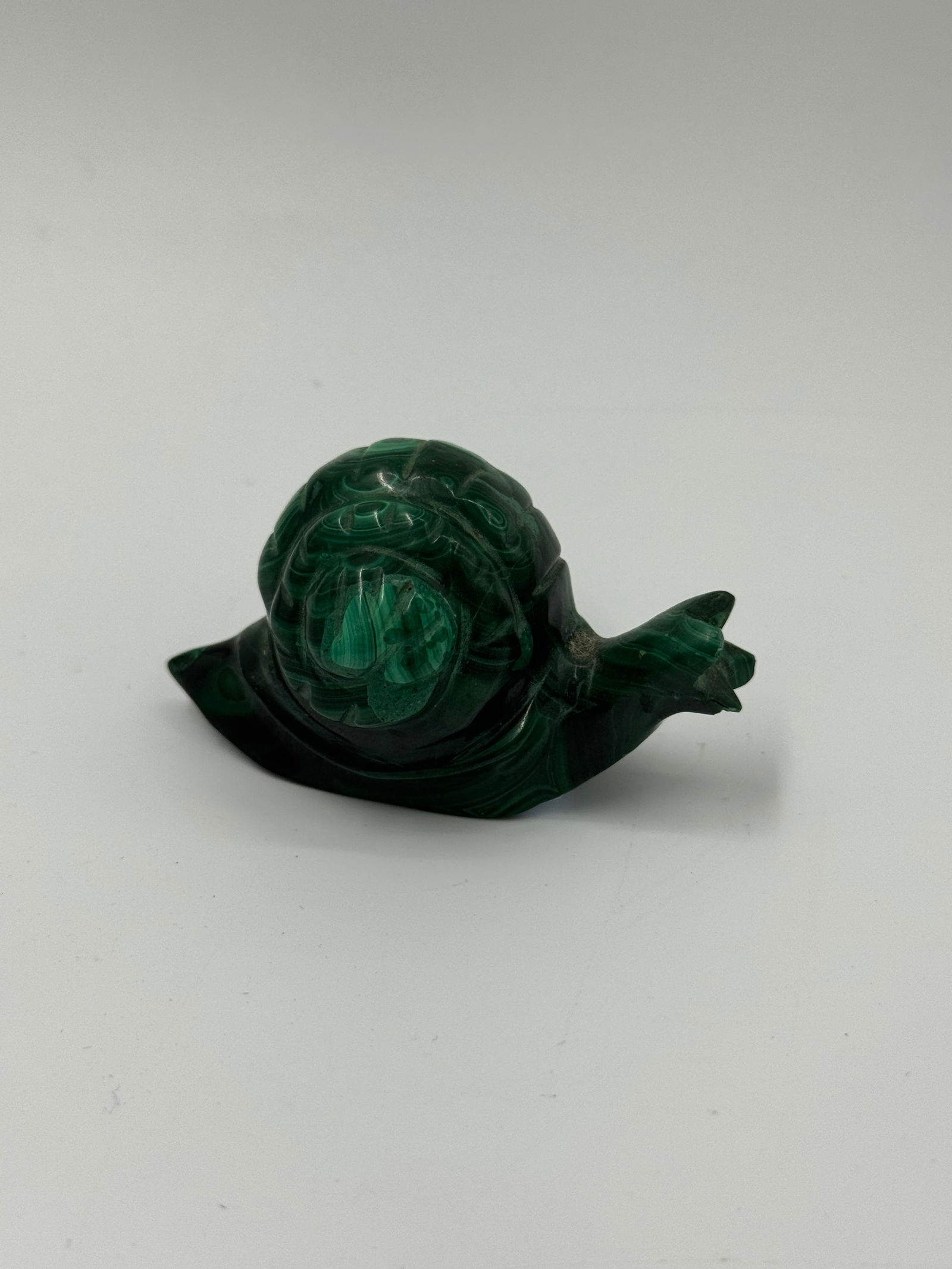 Malachite Snail Carving (1 of 3)
