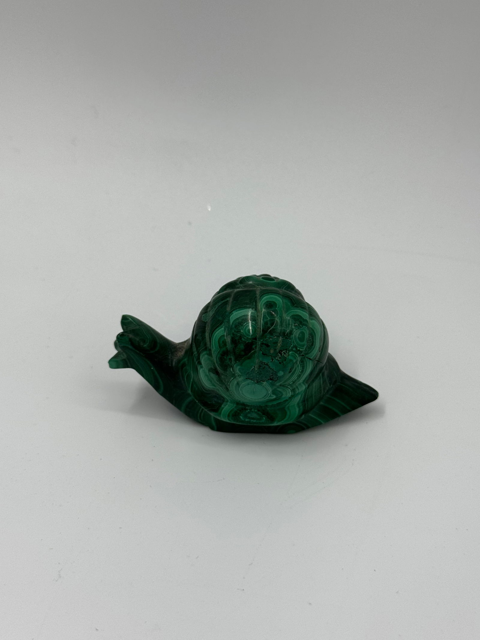 Malachite Snail Carving - 2