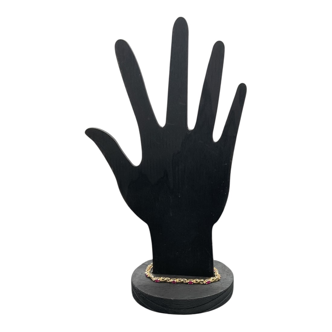 14K Gold Ruby Link Bracelet - 4