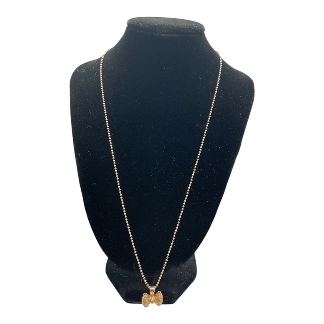 14K Gold Bow Pendant Necklace (1 of 5)