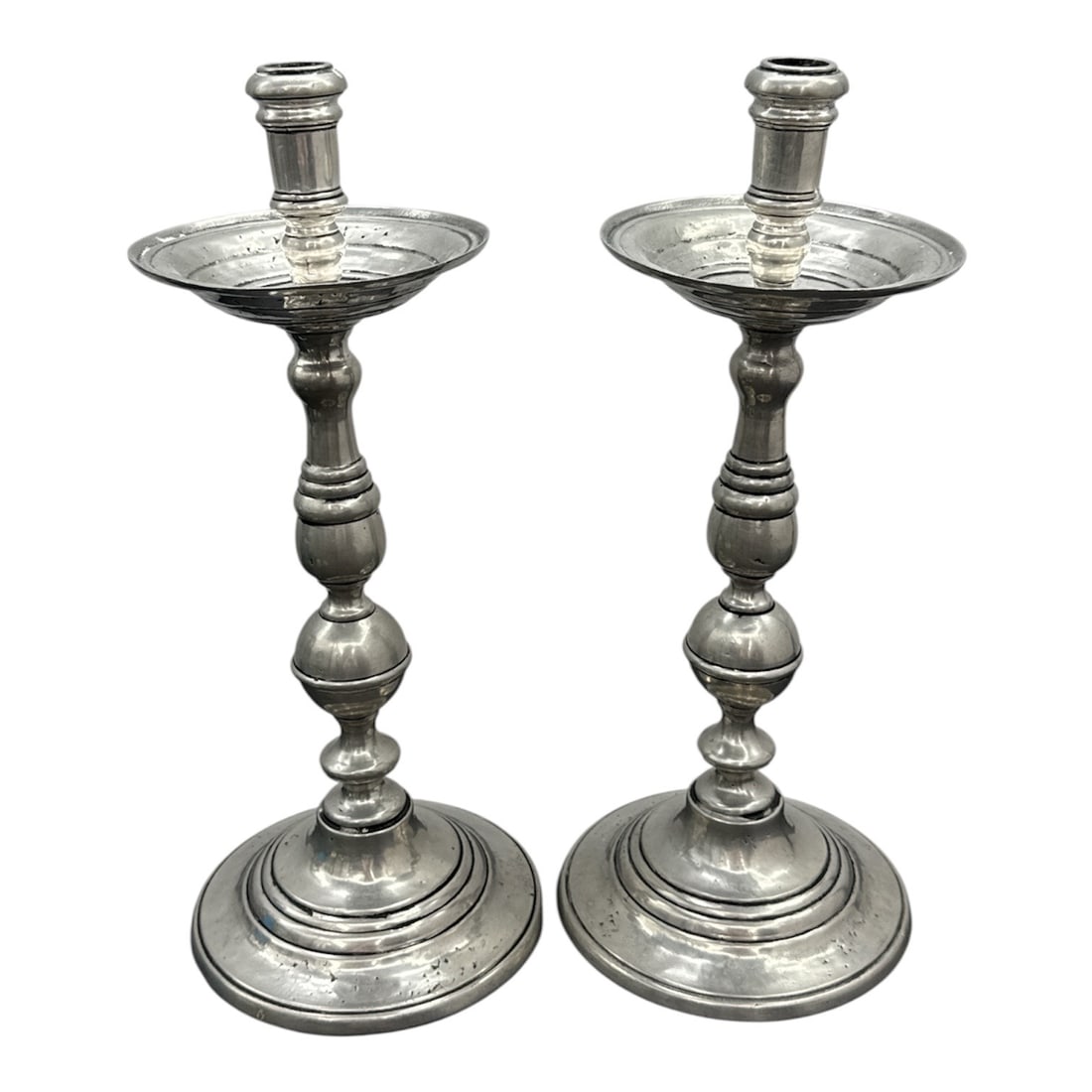 Pair of Pedraza Segovia Spain Pewter Candlesticks (1 of 4)