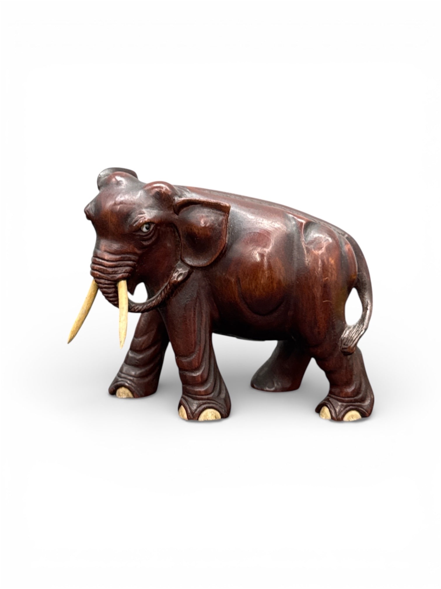 Carved Wood Elephant Figurine (1 of 4)