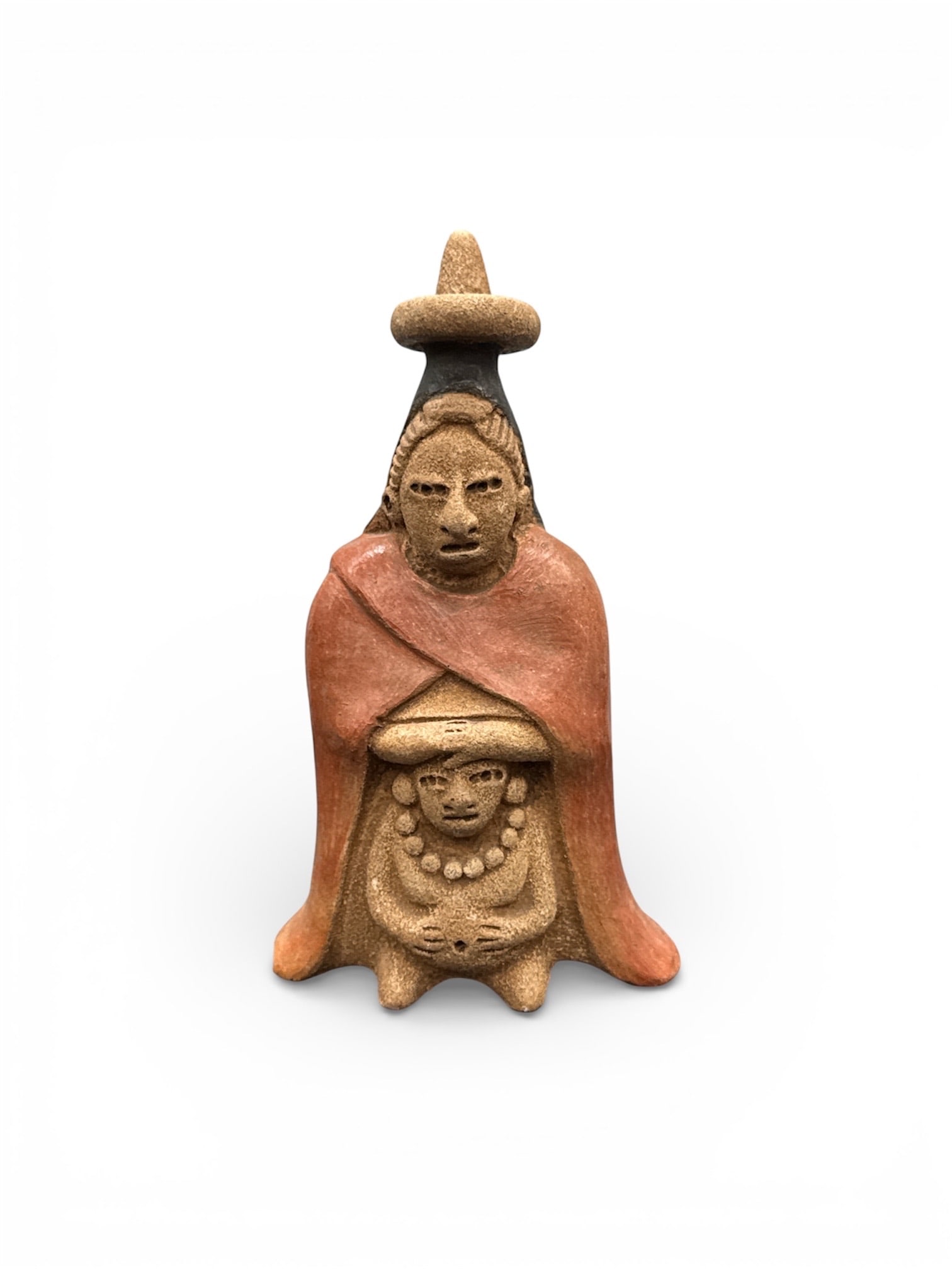 Terracotta Figural Sculpture of Woman and Child (1 of 3)