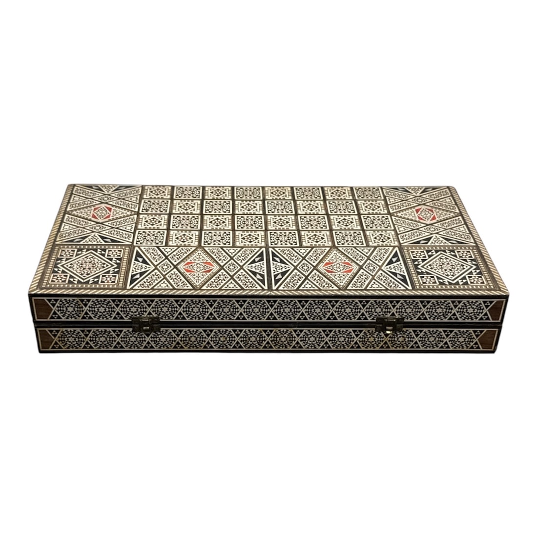 Exquisite Syrian Marquetry Inlaid Backgammon & Chess Set (1 of 2)