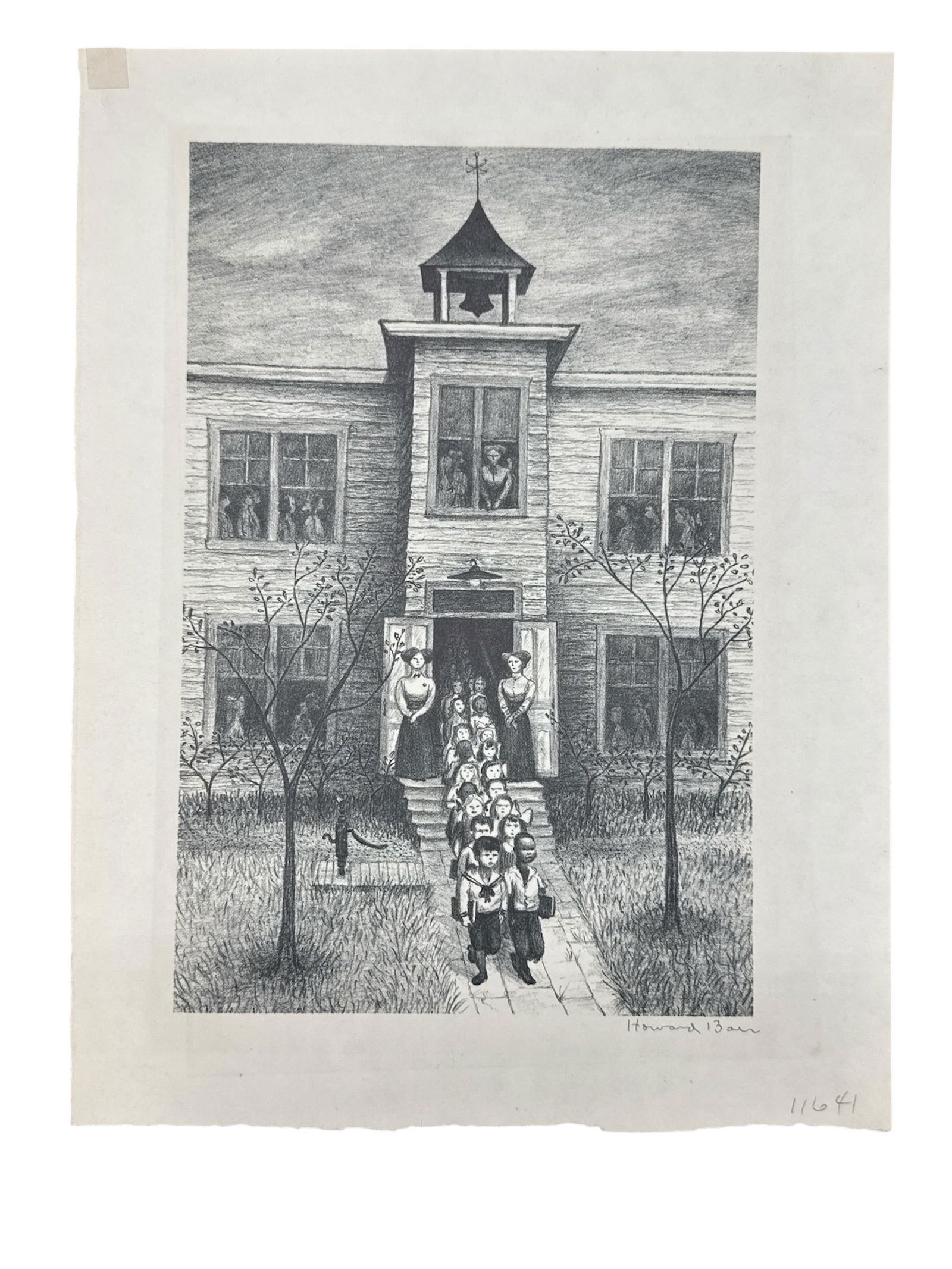 Howard Baer (1906–1986) "School's Out" – Signed Limited Edition Lithograph, c. 1945 (1 of 4)