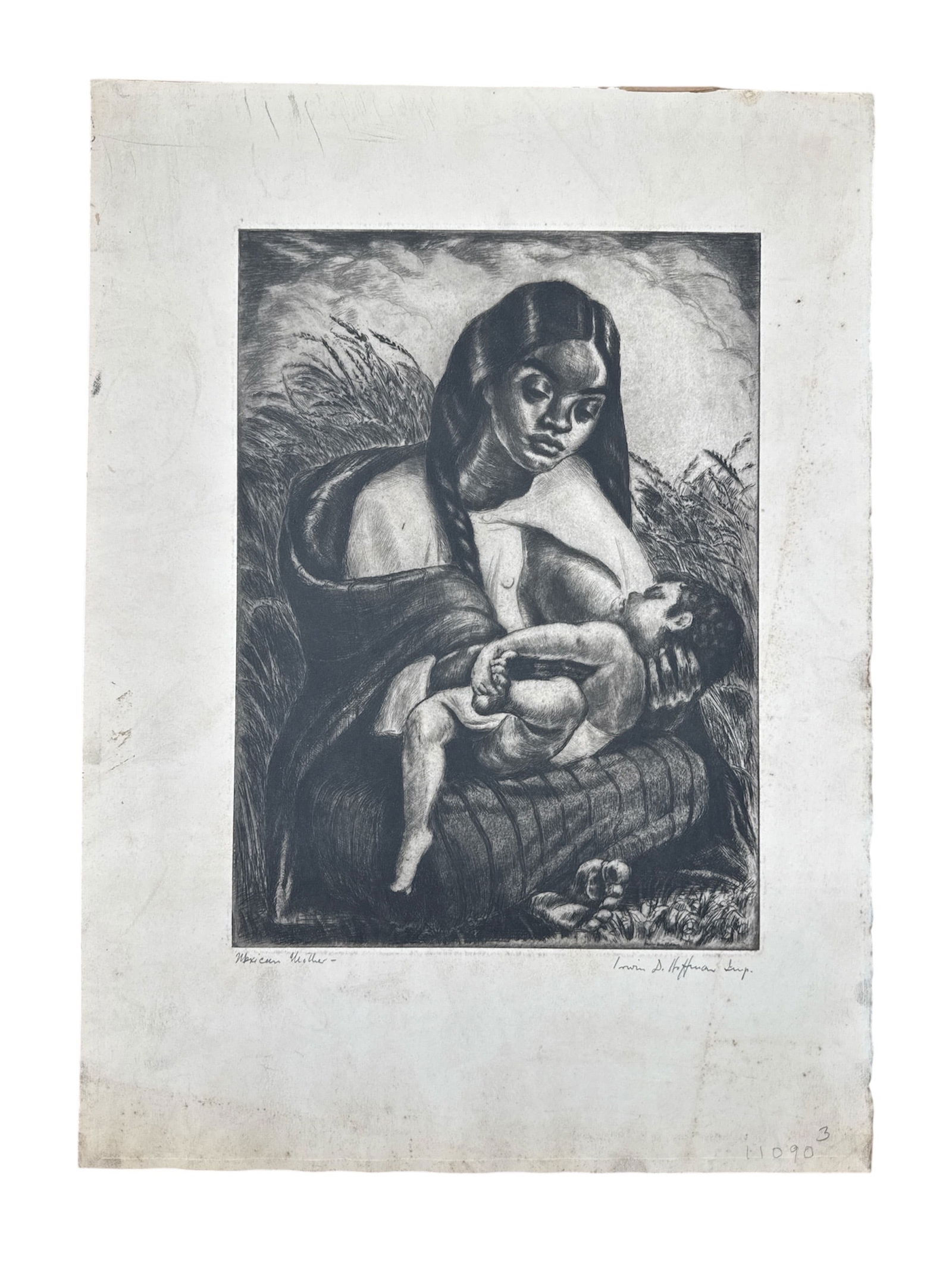 Gemini said Irwin D. Hoffman Signed Etching, "Mexican Mother" (1934) – Hand-Pulled Impression (1 of 5)