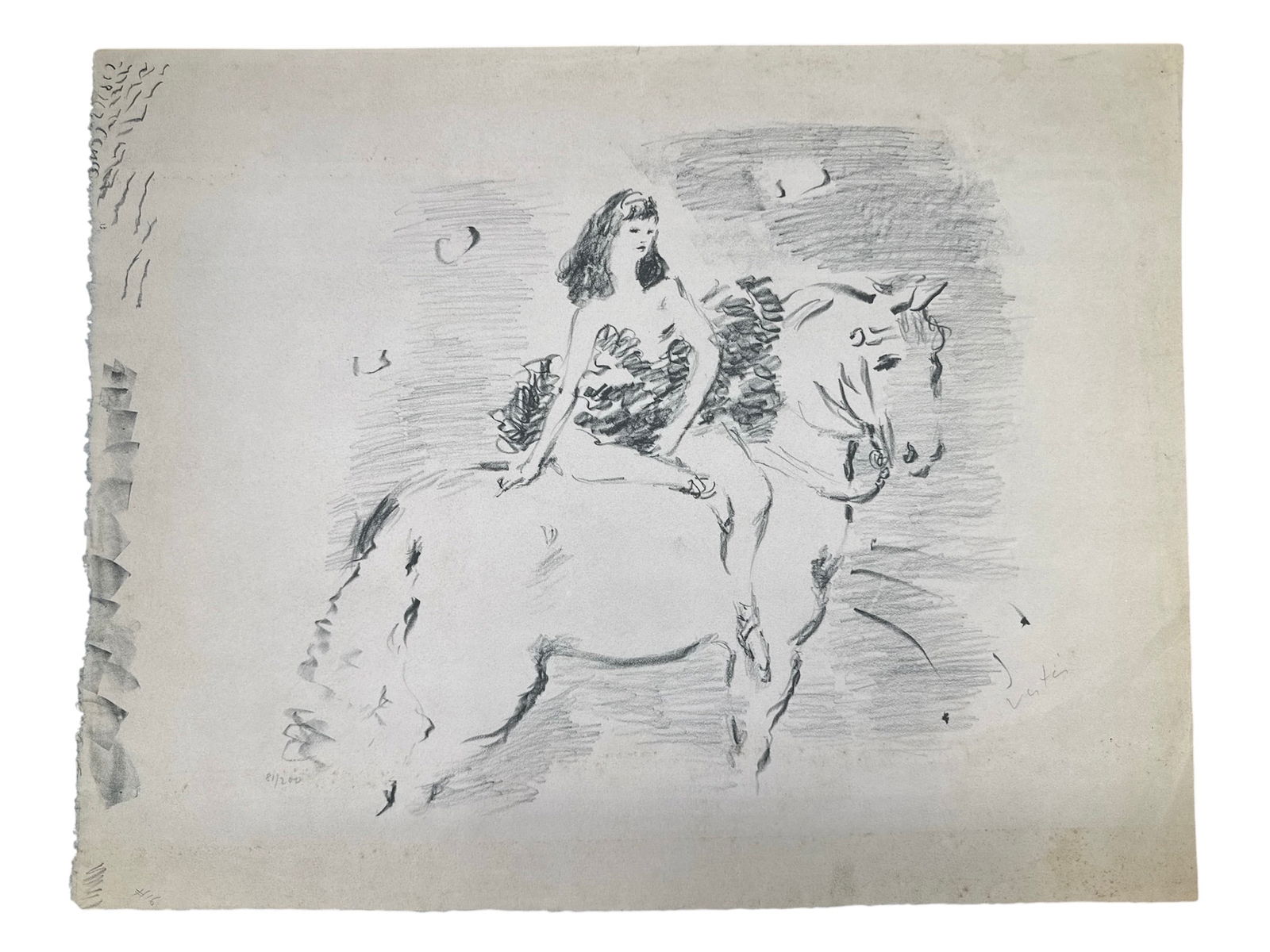 Marcel Vertès (French/Hungarian, 1895–1961) – "Circus Rider in Tutu": DescriptionA charming and ethereal limited-edition lithograph by the celebrated artist and Academy Award-winning costume designer