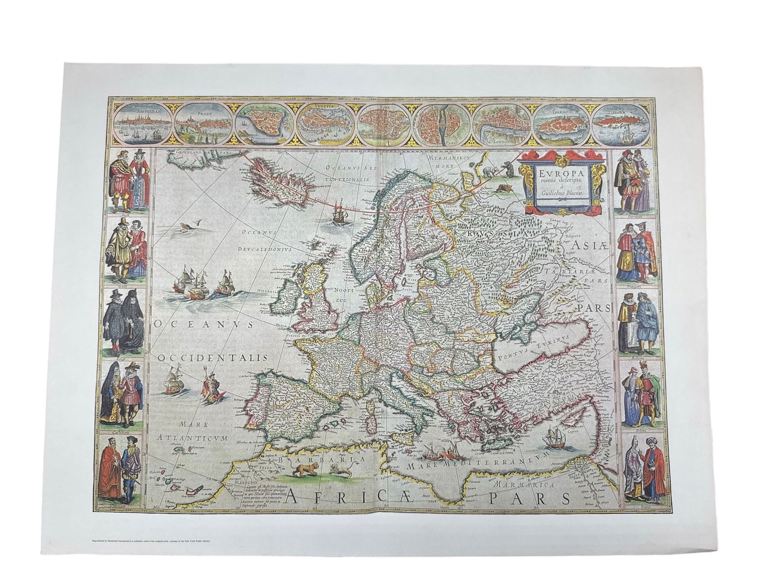 Willem Blaeu "Europa Recens Descripta" Map (1 of 2)