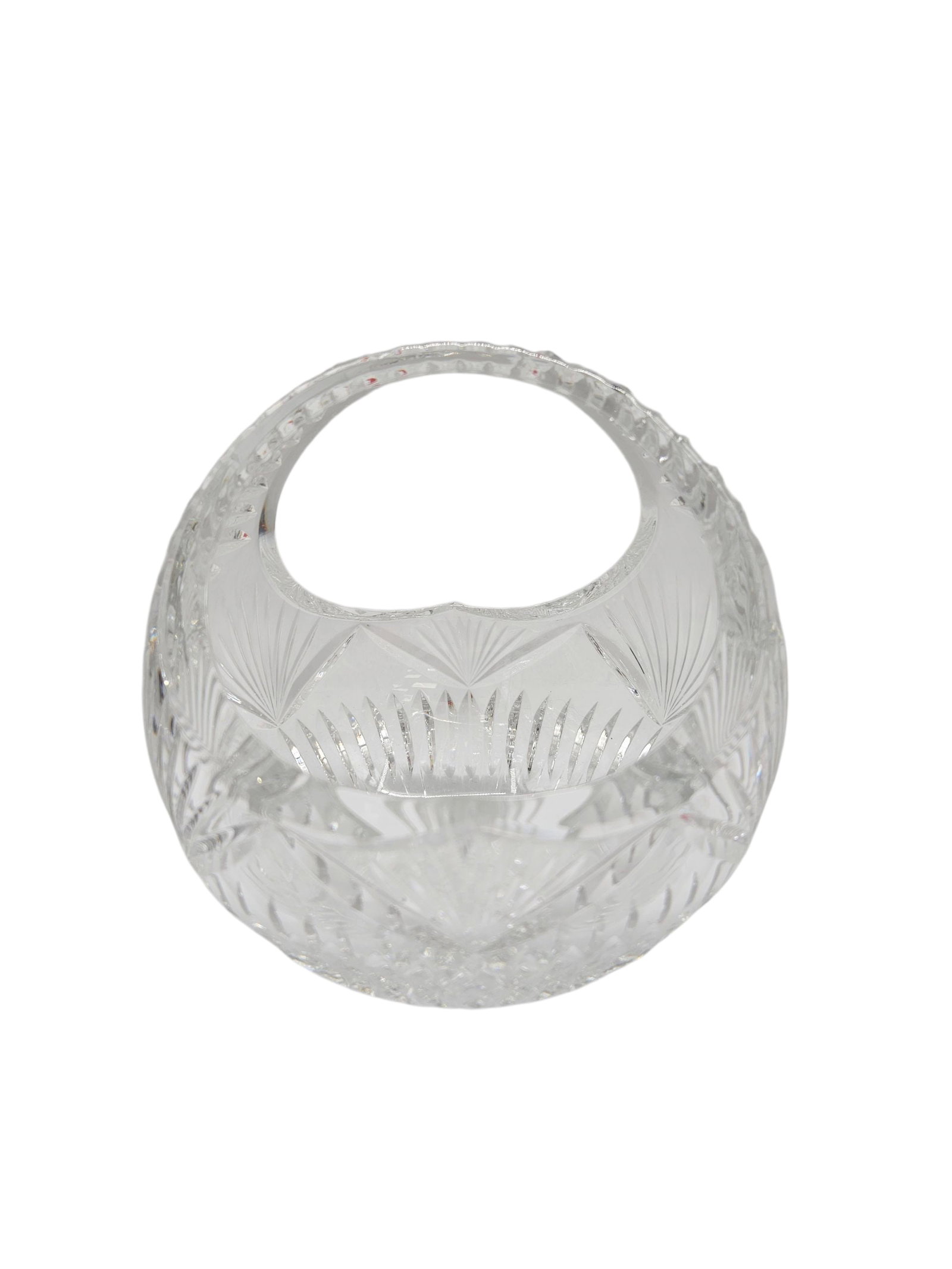 Cut Crystal Basket Vase (1 of 6)