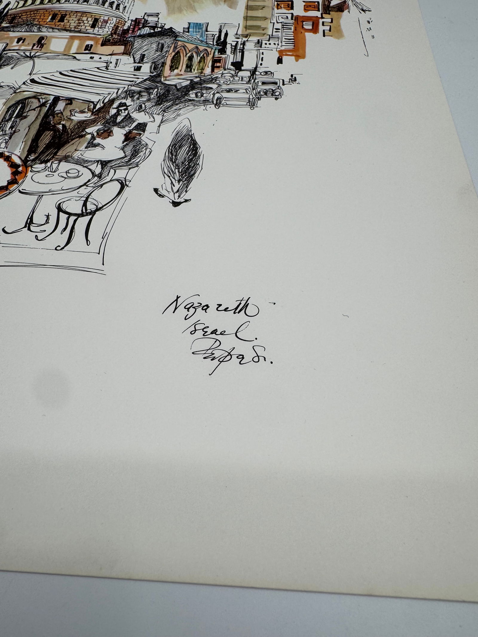 Nazareth , Jerusalem artwork signed Papas - 2