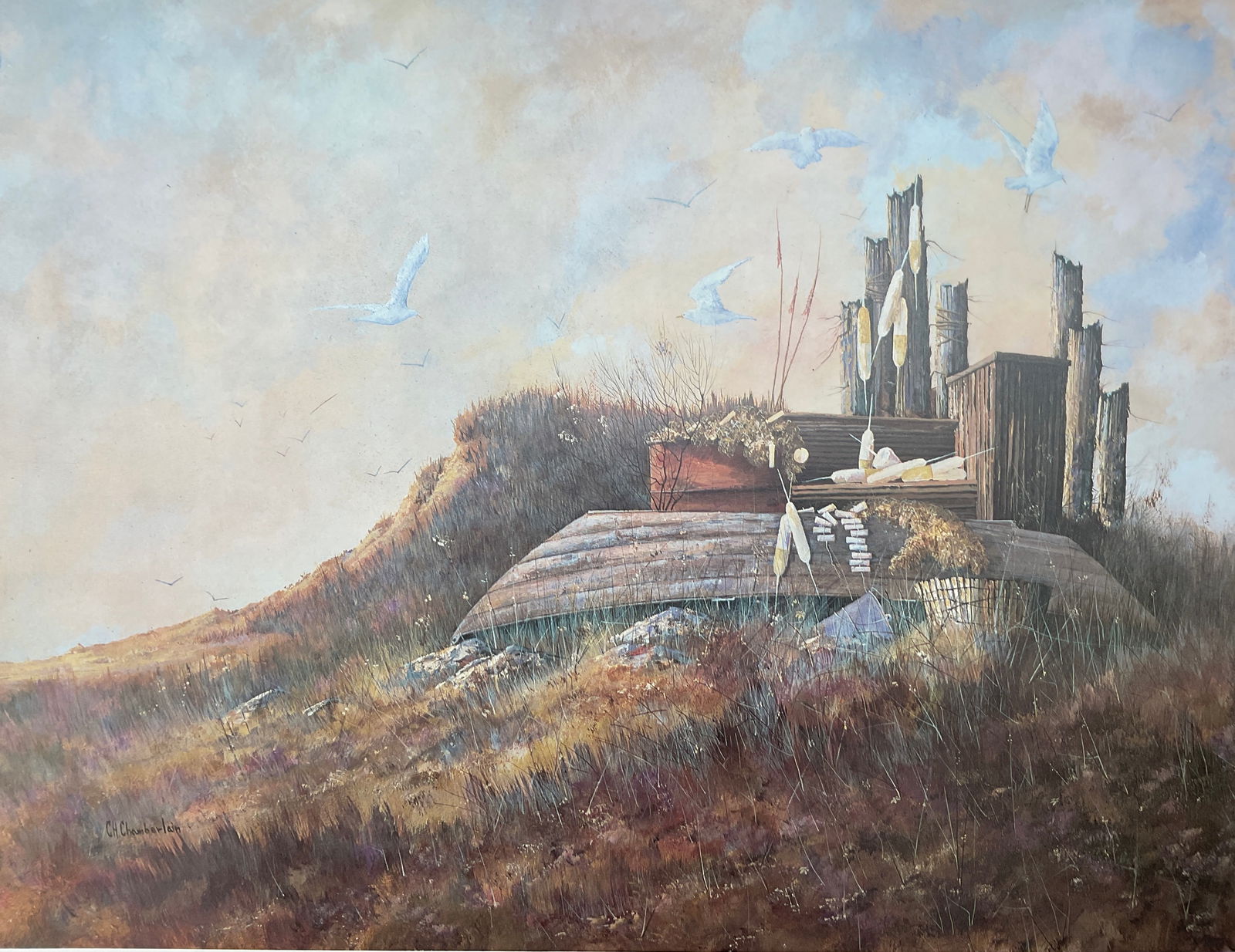 Landscape With Farmstead by C.H. Chamberlain - 2