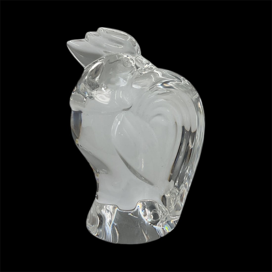 Steuben Crystal Rooster Paperweight / Hand Cooler (1 of 5)