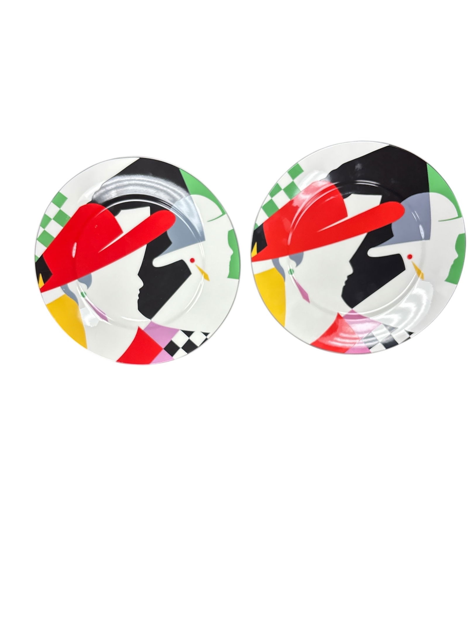 Set of Two Mikasa Maxima 12 Inch Contemporary Abstract Art Plates (1 of 2)