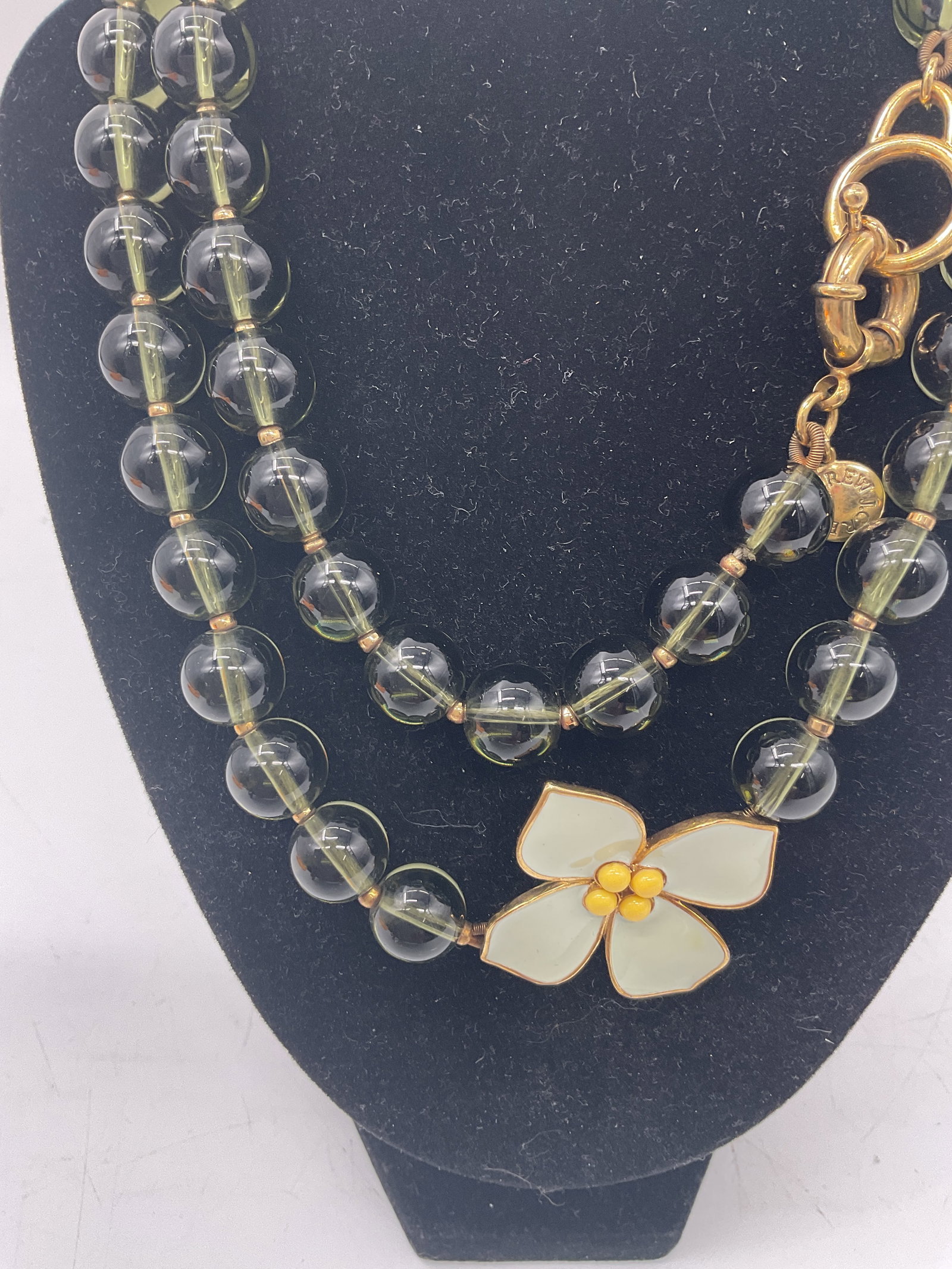 J. Crew Beaded Necklace with Flower Pendant (1 of 5)
