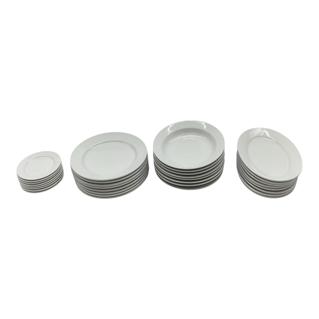 Minimalist White Porcelain Dinnerware Set (1 of 8)