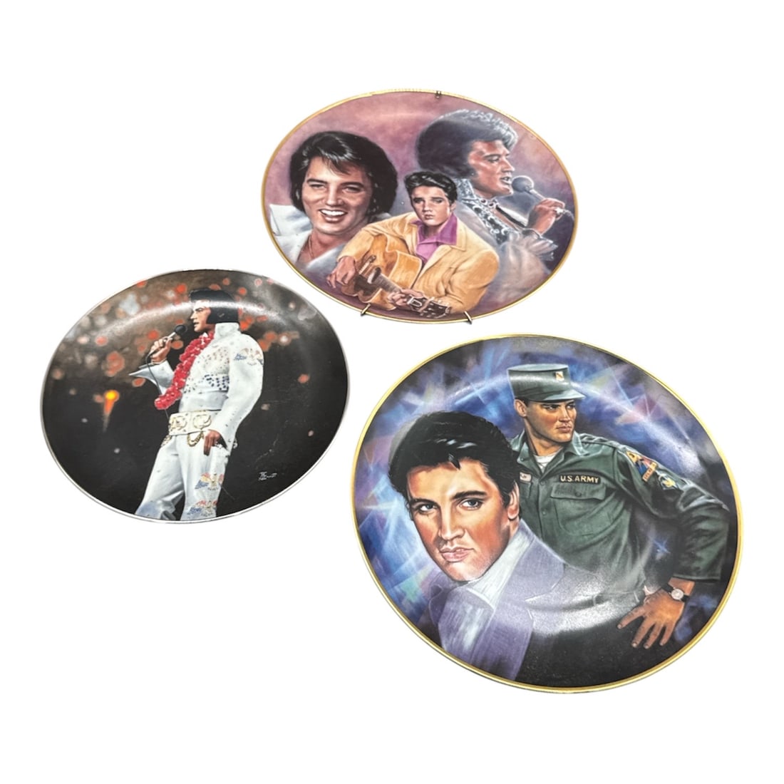 Collection of Three Elvis Presley Commemorative Collector Plates Including Limited Edition (1 of 8)