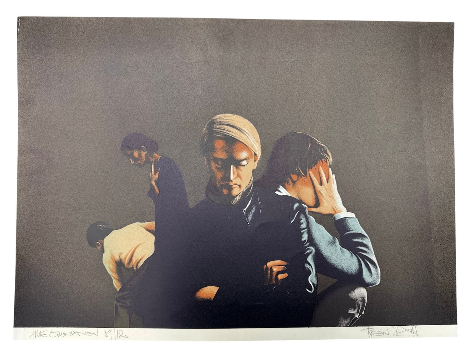 Ariel Ben David Signed Lithograph Figural Composition (1 of 5)