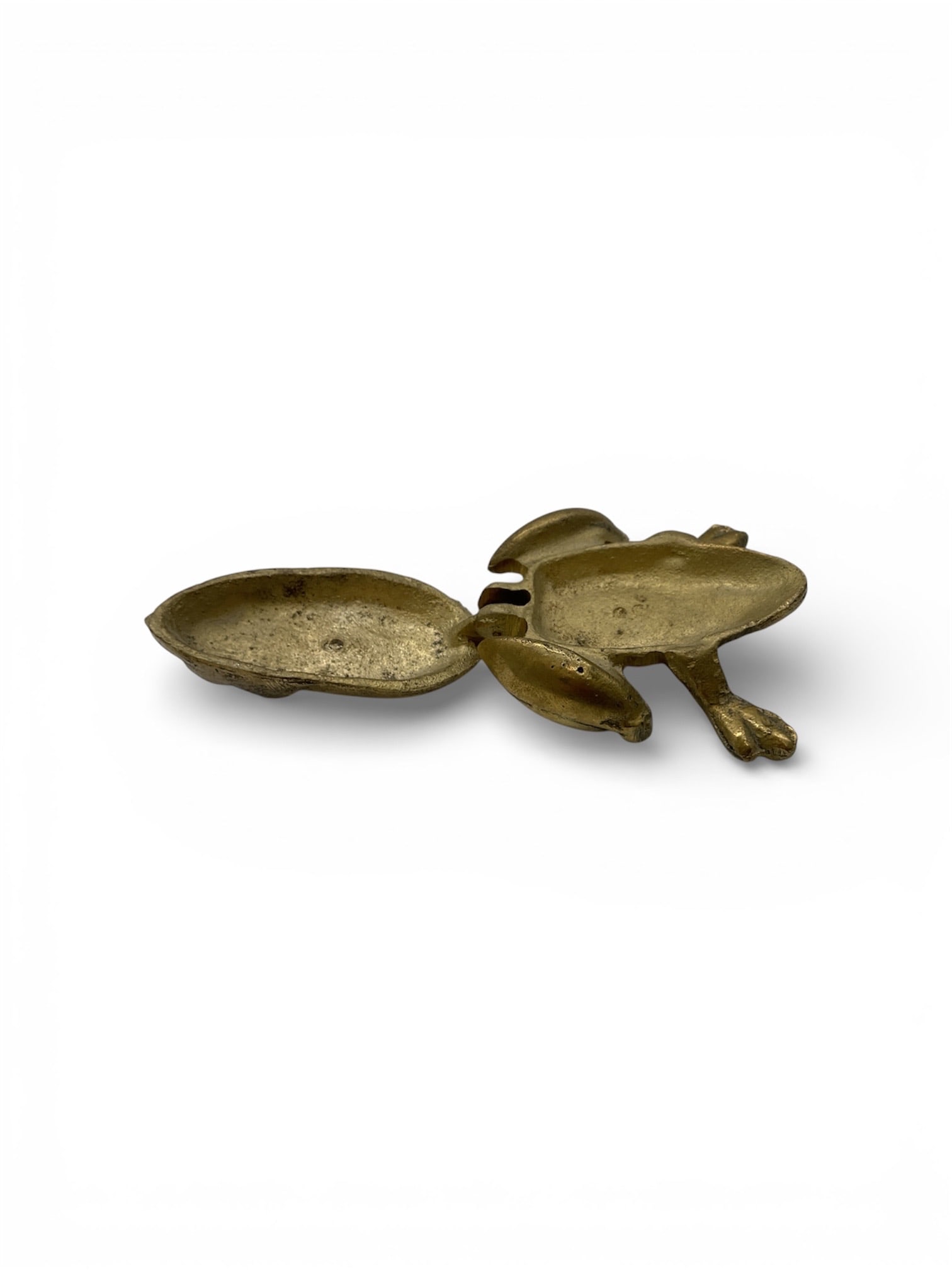 Brass Frog Form Decorative Dish - 2
