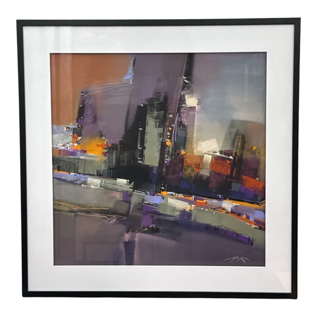 "Midnight Metropolis" – Original Soft Pastel on Paper by Michael McKee: DescriptionThis captivating original work by renowned American artist Michael