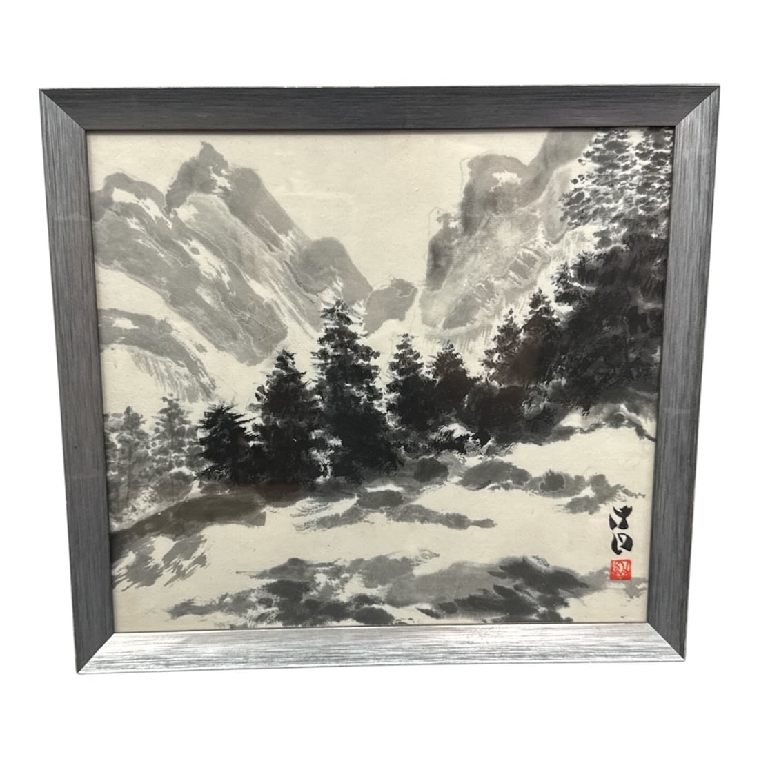 Trees I: A Serene Sumi-e Landscape by Joe Denaro (1 of 4)