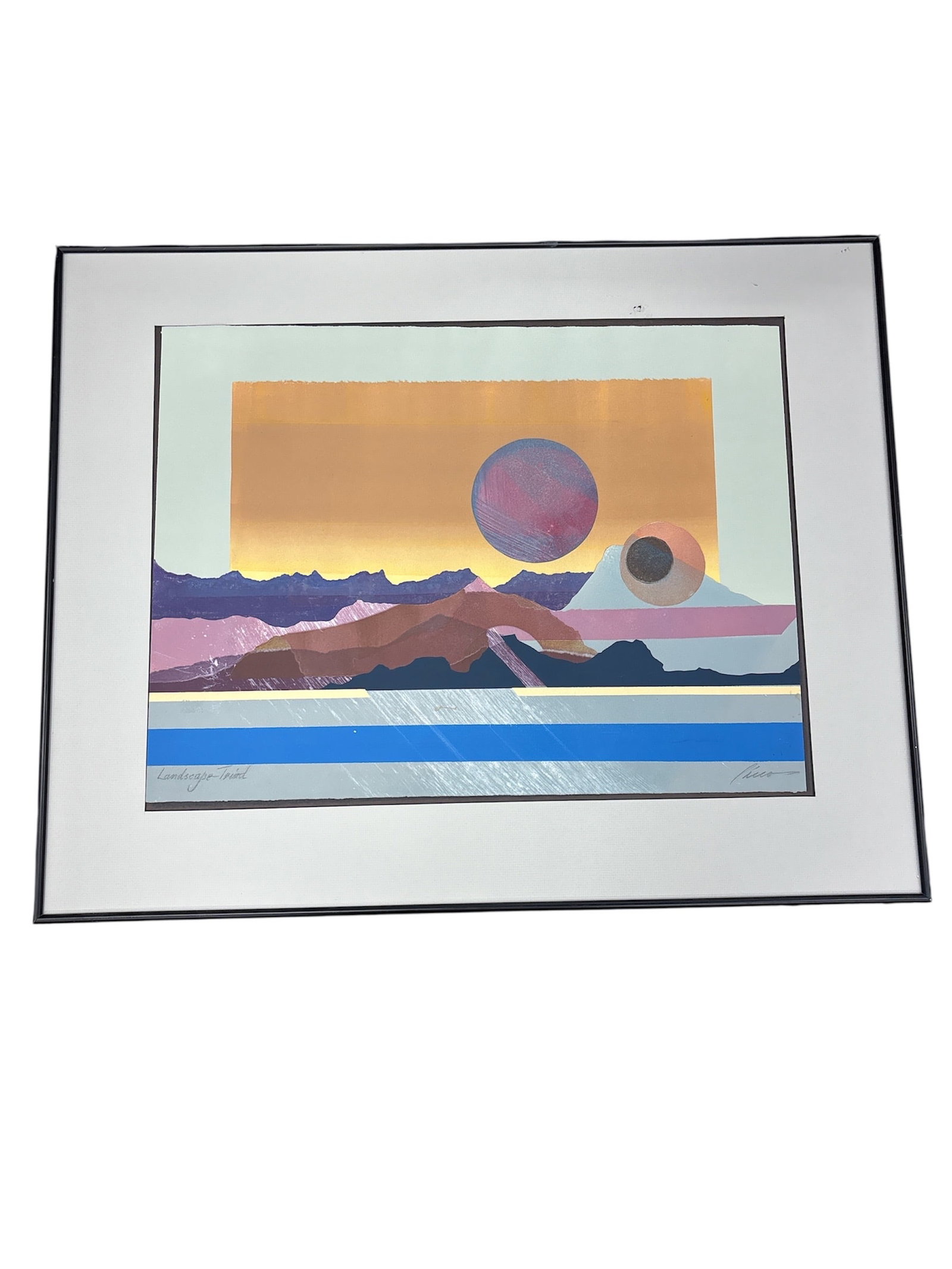 Pico (Santa Fe) – "Landscape Triad" – Original Serigraph with Metallic Inks & Graphics Workshop (1 of 4)