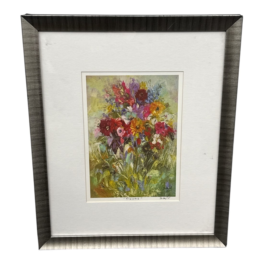 Duaiv Flowers Offset Lithograph on Paper Double Signed (1 of 5)