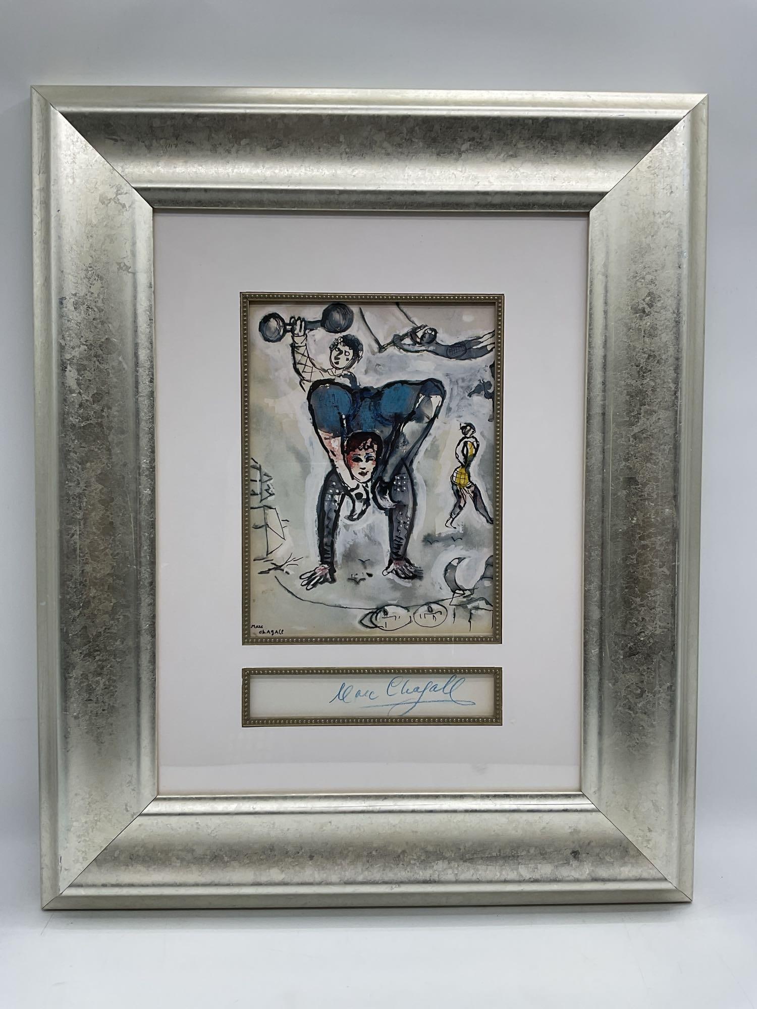 "Le Cirque D'Izis 1" by Marc Chagall (Russian/French, 1887-1985) Lithograph: Artist Name: Marc Chagall Medium: Color lithograph on paper Year: 1965 Signature: Hand Signed&nb