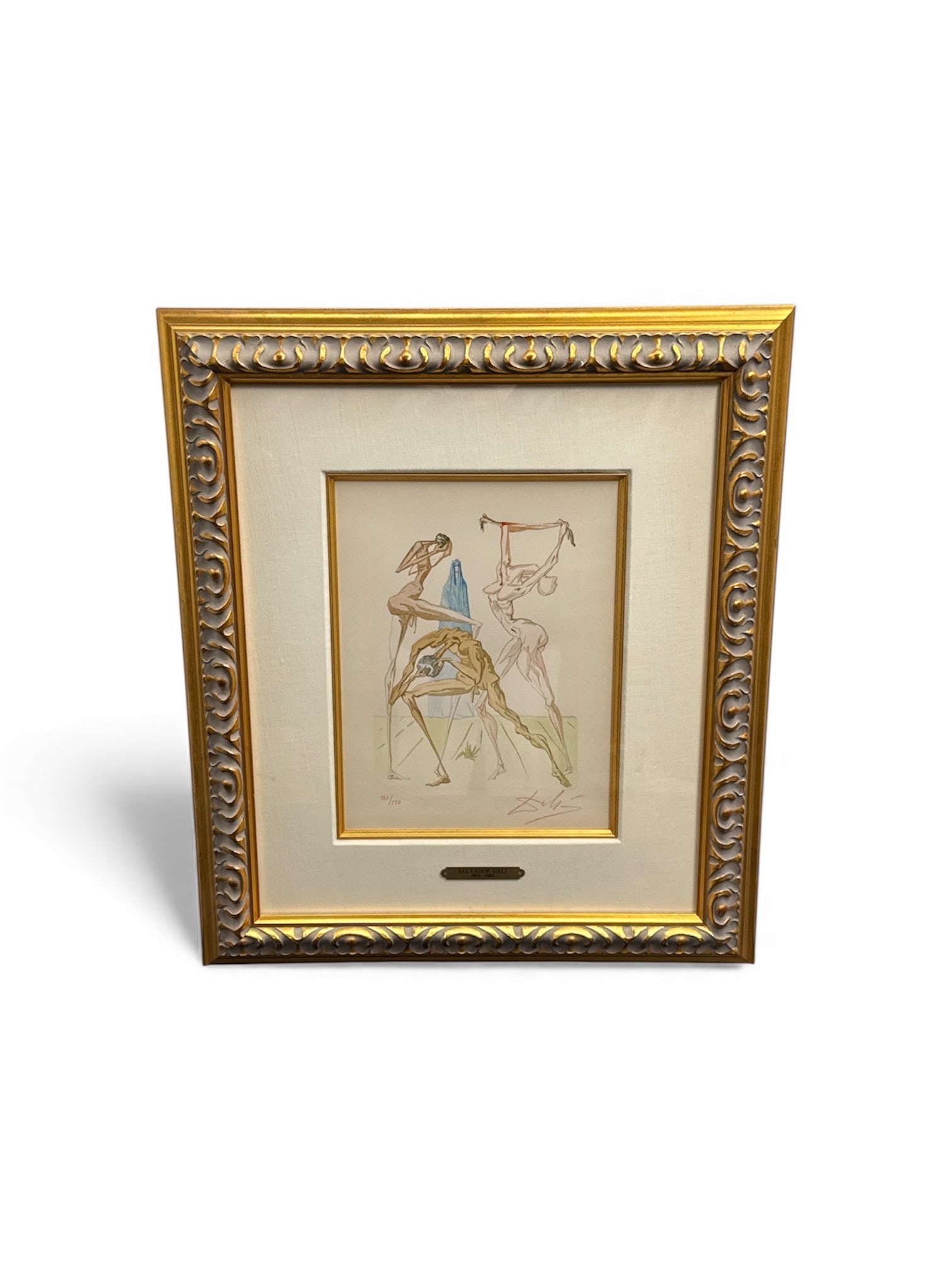 "The Simoniacs" by Salvador Dalí (Spain, 1904-1989) Woodcut (1 of 5)